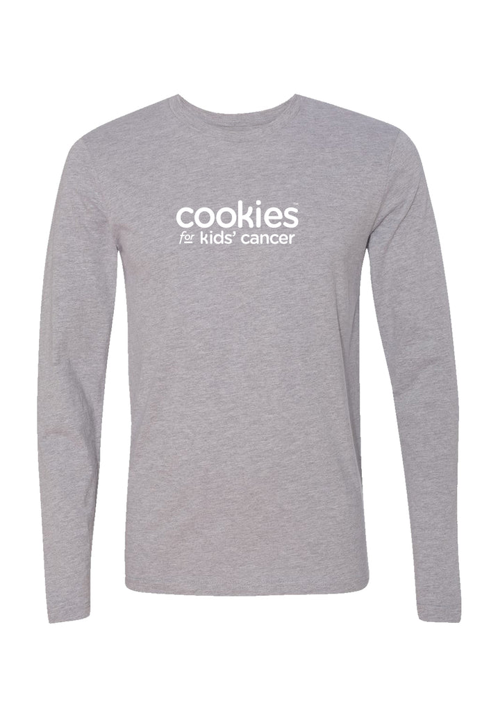 Cookies For Kids' Cancer unisex long-sleeve t-shirt (gray) - front