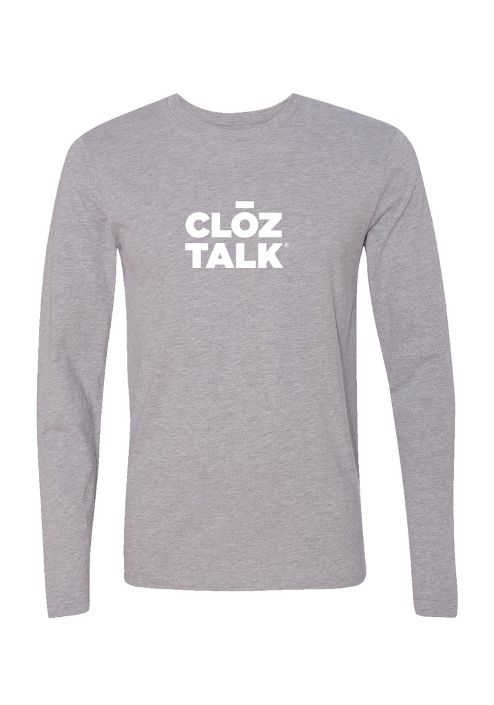 CLOZTALK LOGO unisex long-sleeve t-shirt (gray) - front