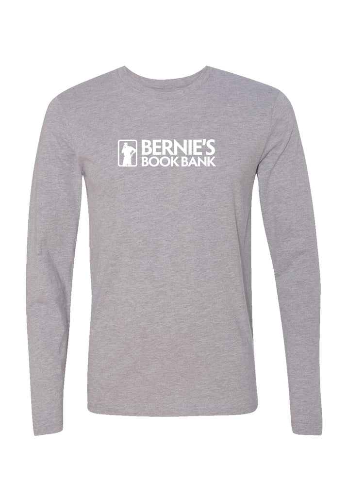 Bernie's Book Bank unisex long-sleeve t-shirt (gray) - front