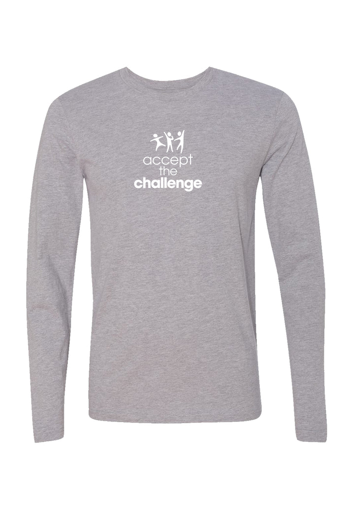 Accept The Challenge unisex long-sleeve t-shirt (gray) - front