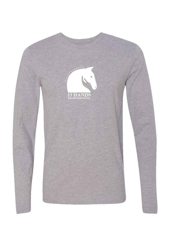 13 Hands Equine Rescue unisex long-sleeve t-shirt (gray) - front 