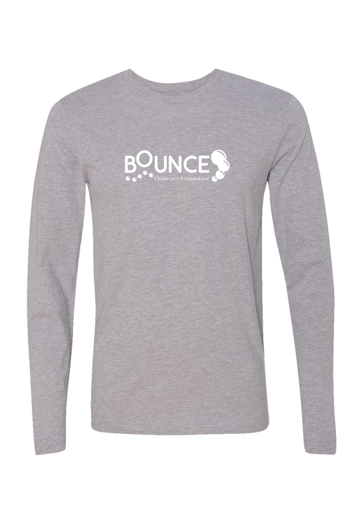 Bounce Children's Foundation unisex long-sleeve t-shirt (gray) - front