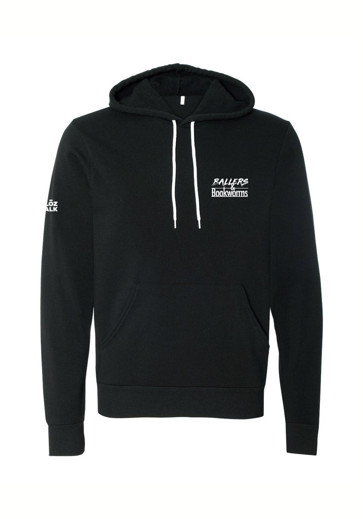 Ballers & Bookworms unisex pullover hoodie (black) - front