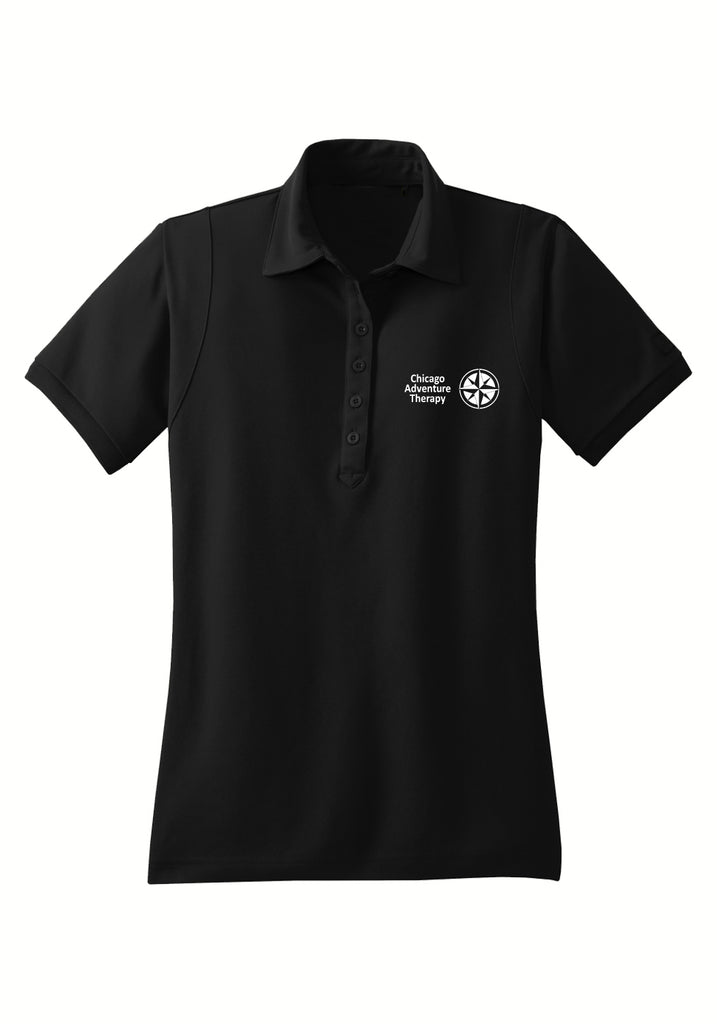 Chicago Adventure Therapy women's polo shirt (black) - front
