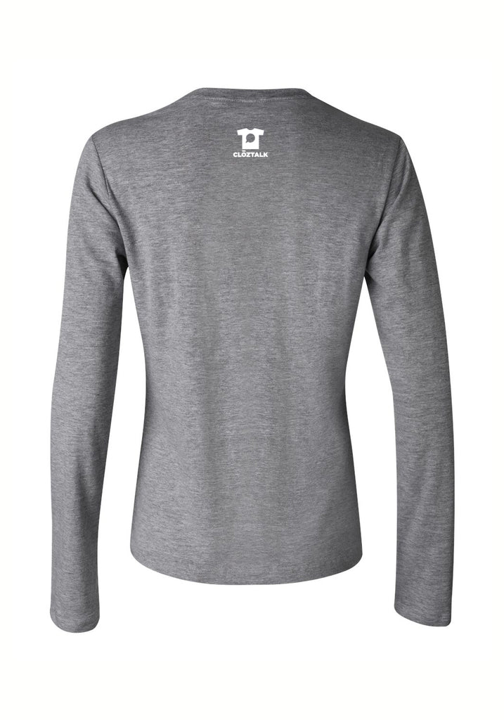 Big Shoulders Fund women's long-sleeve t-shirt (gray) - back