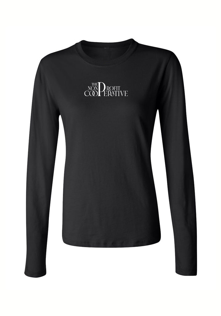 The Nonprofit Cooperative women's long-sleeve t-shirt (black) - front