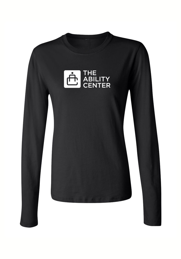 The Ability Center women's long-sleeve t-shirt (black) - front