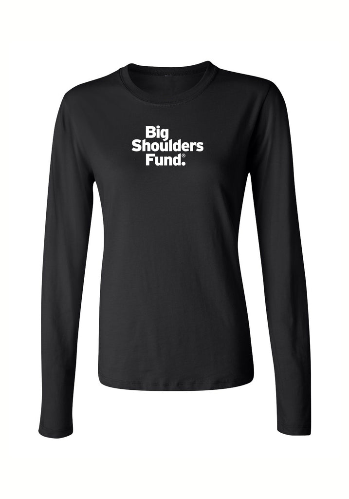 Big Shoulders Fund women's long-sleeve t-shirt (black) - front