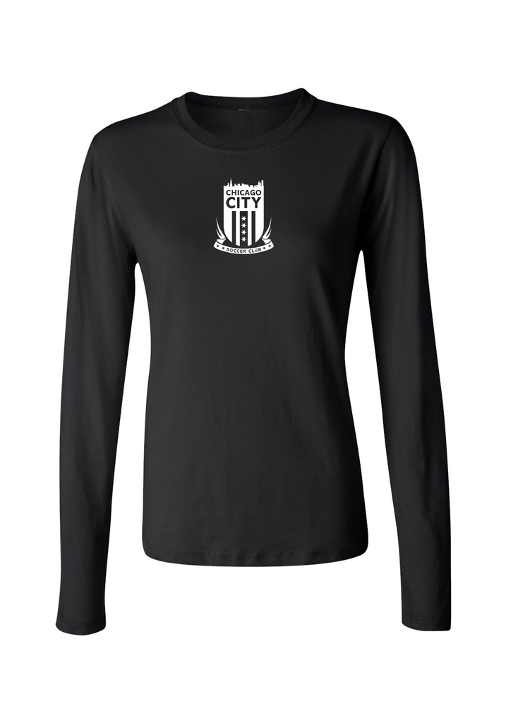 Chicago City Soccer Club women's long-sleeve t-shirt (black) - front