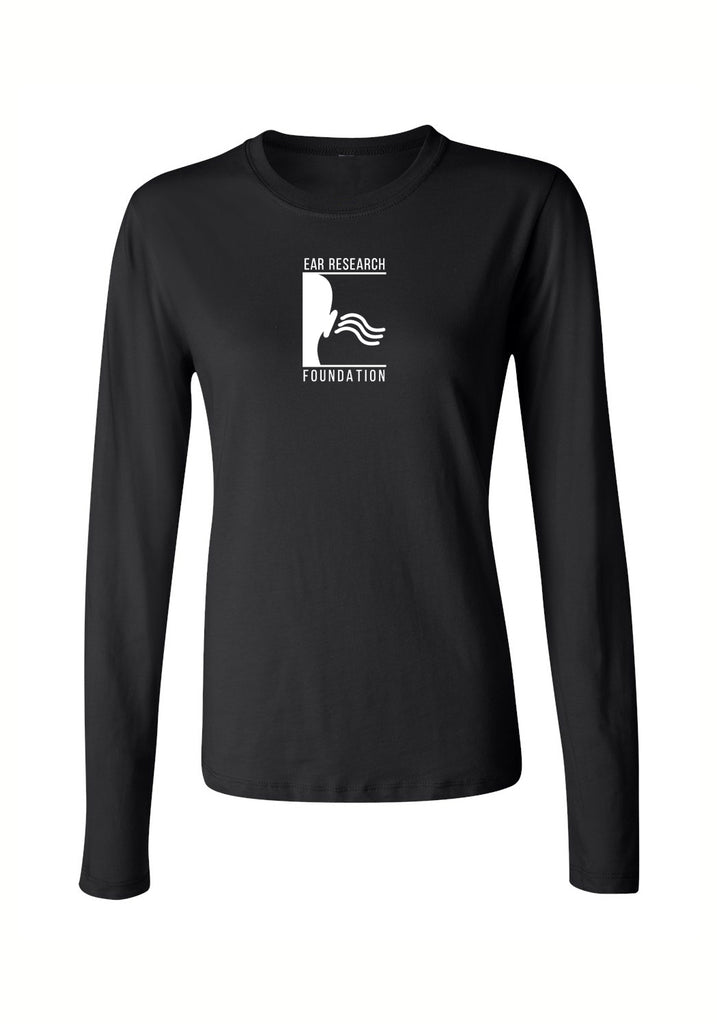 Ear Research Foundation women's long-sleeve t-shirt (black) - front