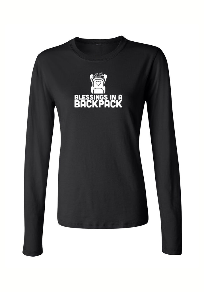 Blessings In A Backpack women's long-sleeve t-shirt (black) - front