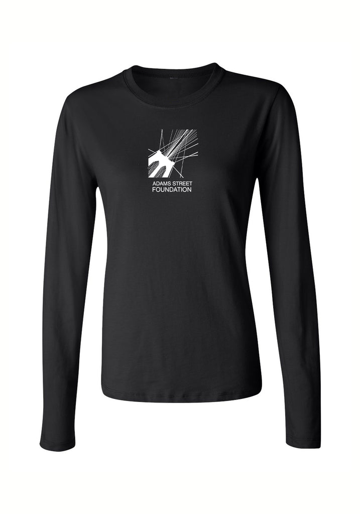 Adams Street Foundation women's long-sleeve t-shirt (black) - front