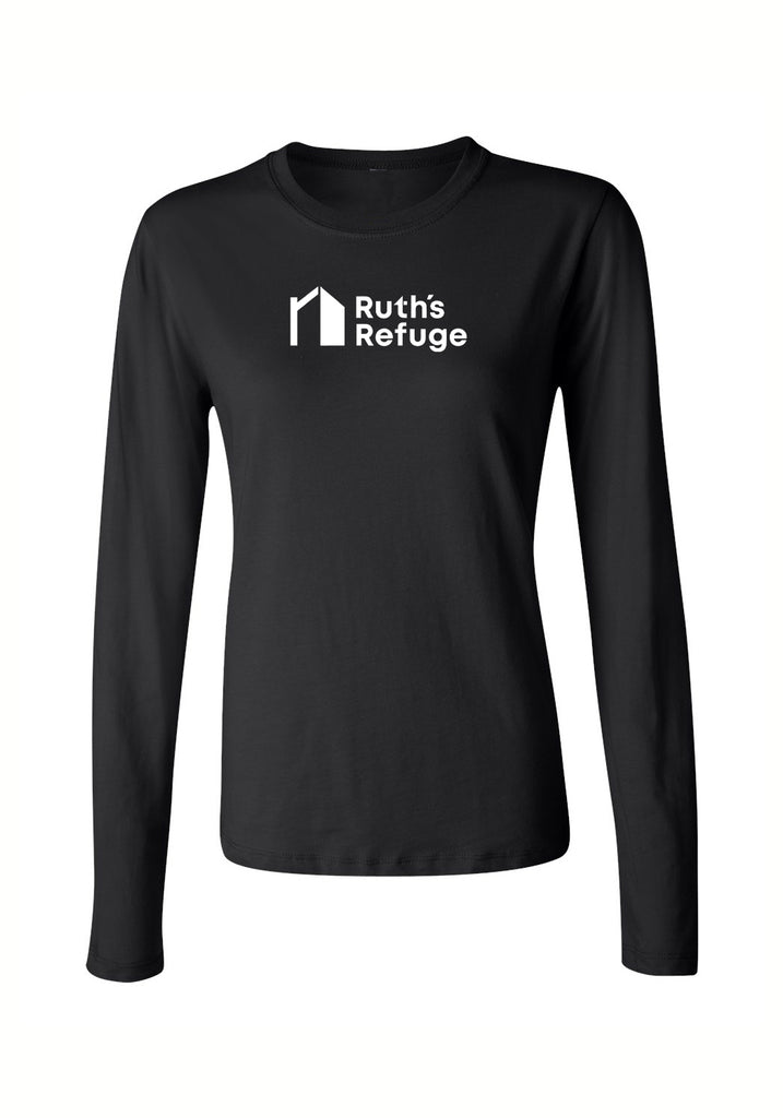 Ruth's Refuge women's long-sleeve t-shirt (black) - front
