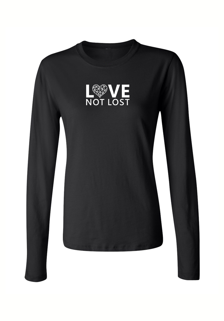 Love Not Lost women's long-sleeve t-shirt (black) - front