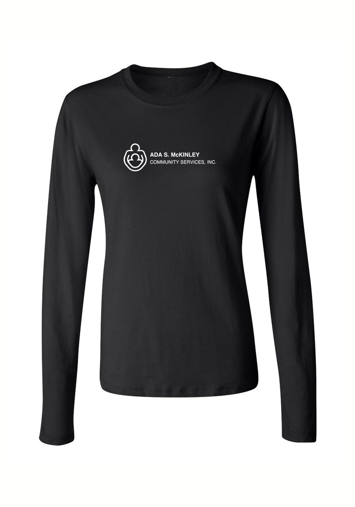 Ada S. McKinley Community Services women's long-sleeve t-shirt (black) - front