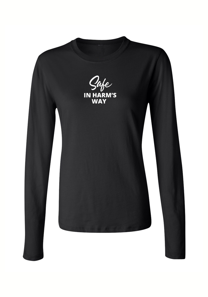 Safe In Harm's Way Foundation women's long-sleeve t-shirt (black) - front