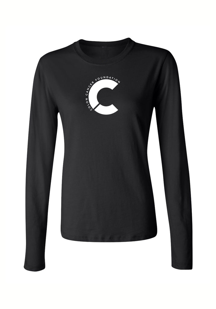 Colon Cancer Foundation women's long-sleeve t-shirt (black) - front