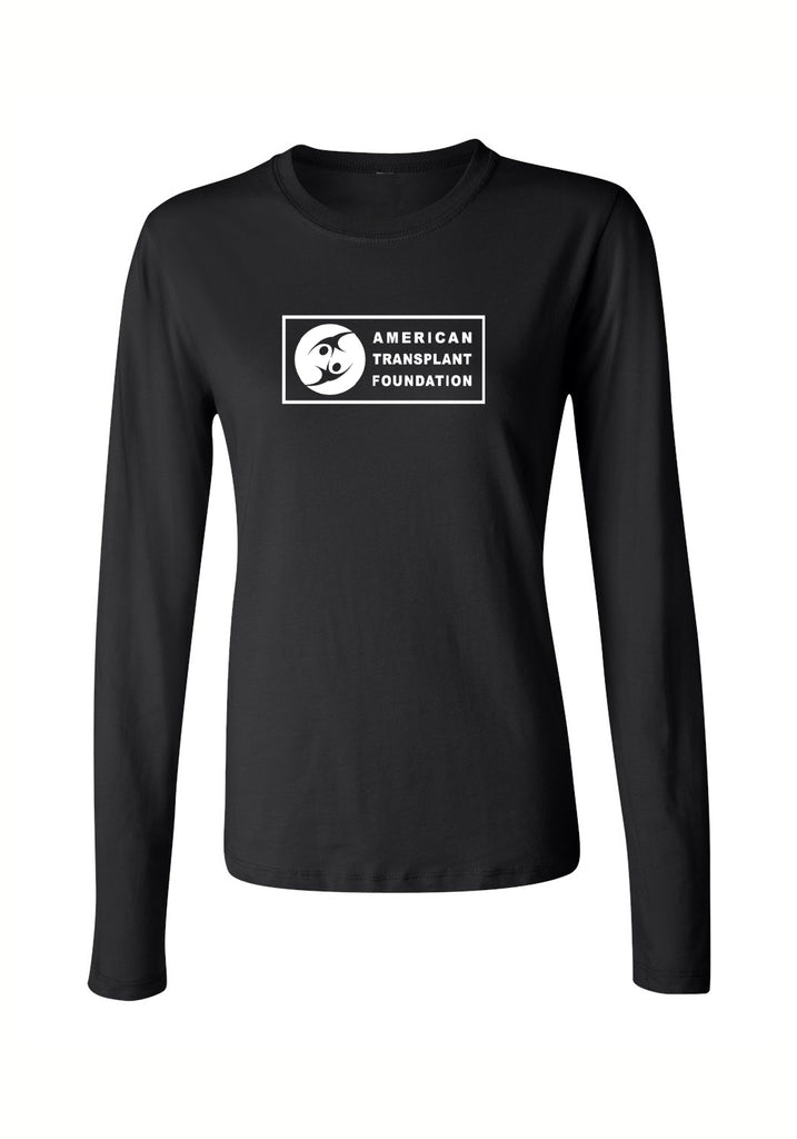 American Transplant Foundation women's long-sleeve t-shirt (black) - front
