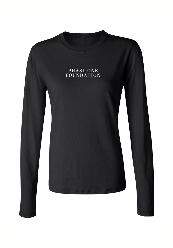 Phase One Foundation women's long-sleeve t-shirt (black) - front