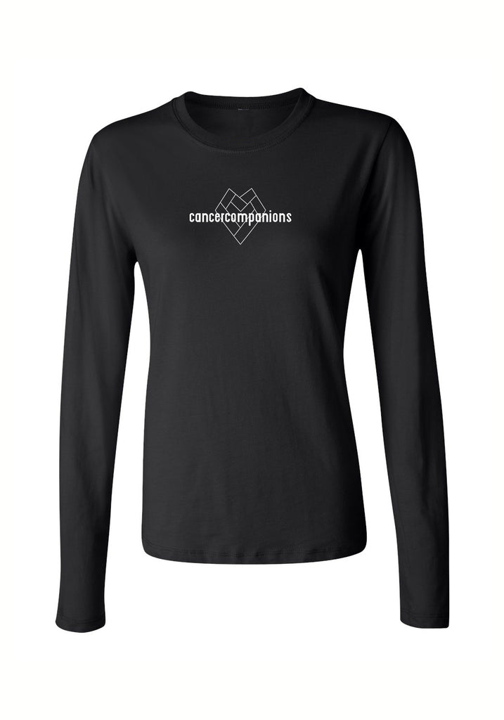 Cancer Companions women's long-sleeve t-shirt (black) - front