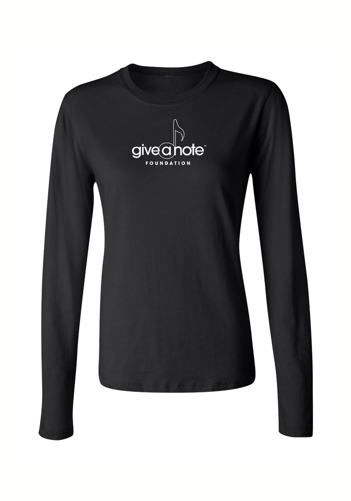 Give A Note Foundation women's long-sleeve t-shirt (black) - front