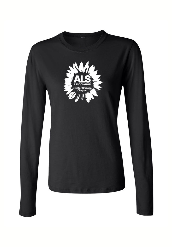 ALS Association Greater Chicago Chapter women's long-sleeve t-shirt (black) - front