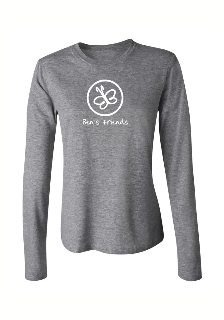 Ben's Friends women's long-sleeve t-shirt (gray) - front