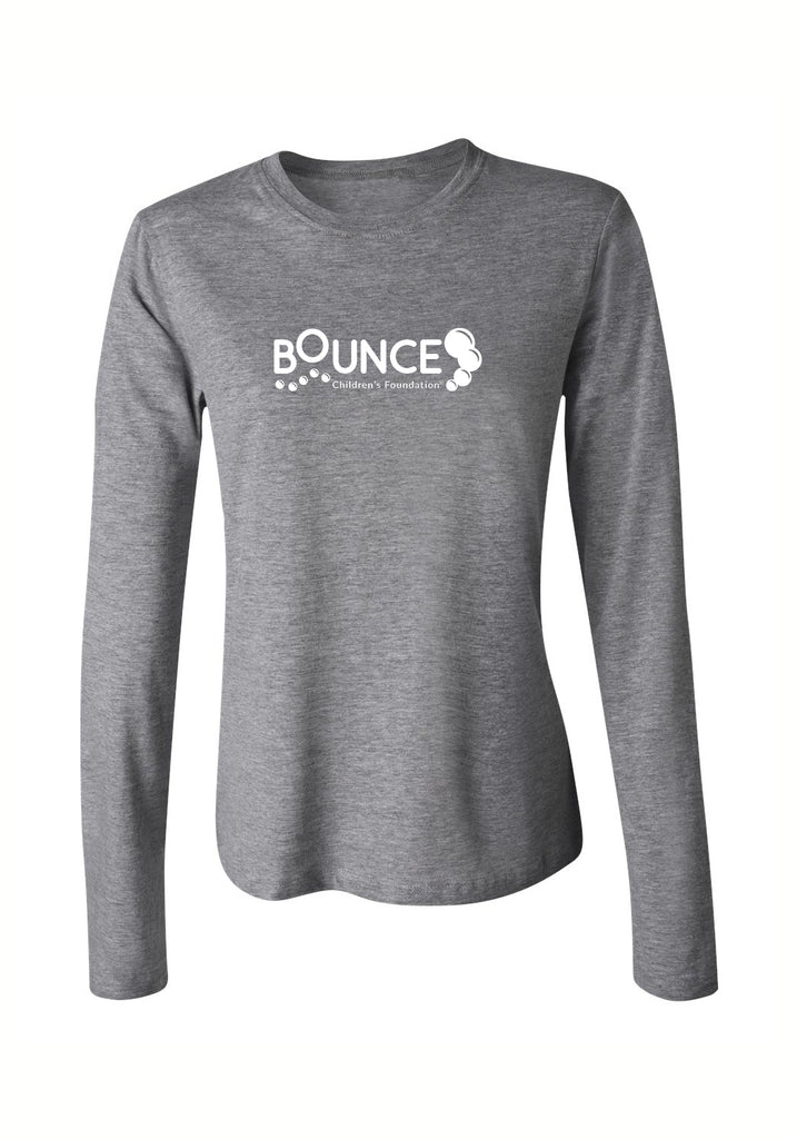 Bounce Children's Foundation women's long-sleeve t-shirt (gray) - front