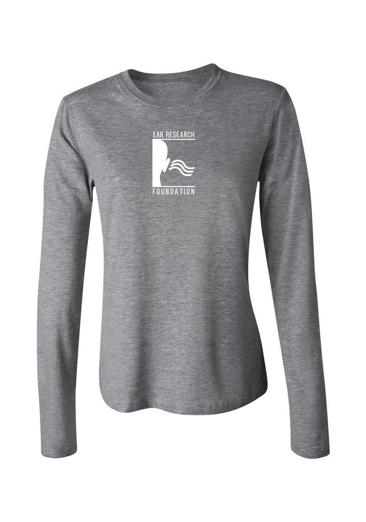 Ear Research Foundation women's long-sleeve t-shirt (gray) - front