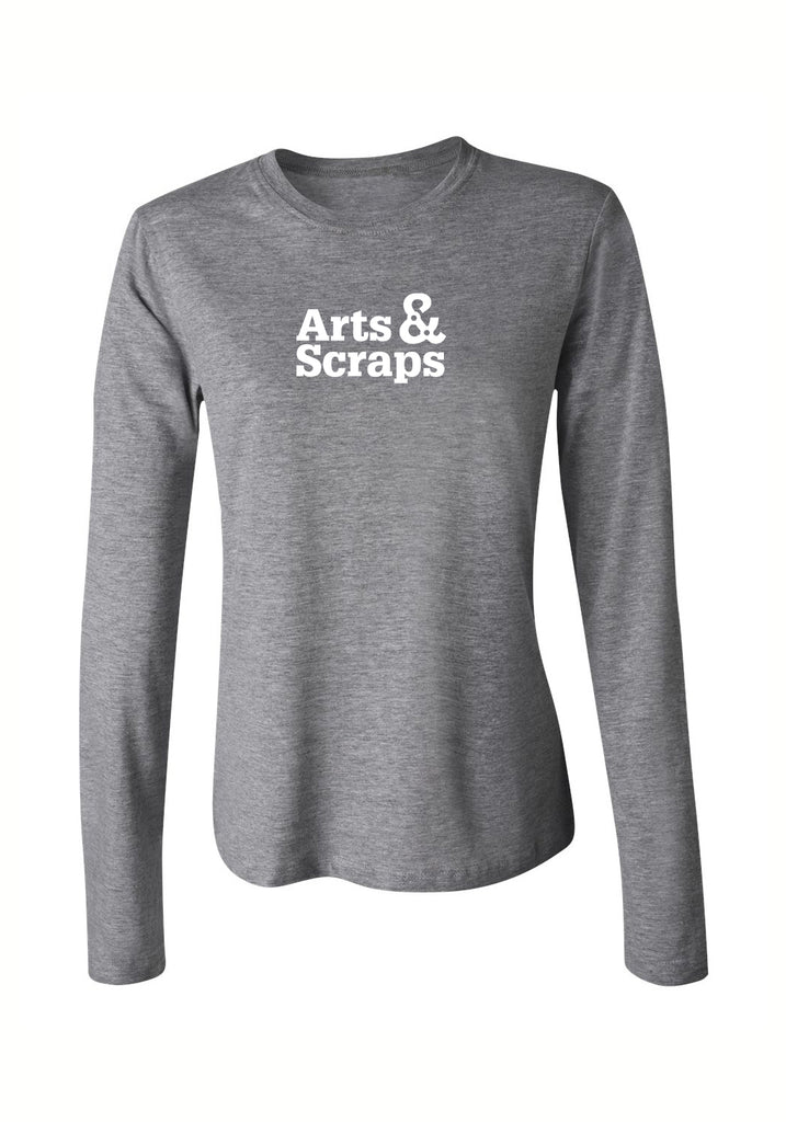 Arts & Scraps women's long-sleeve t-shirt (gray) - front