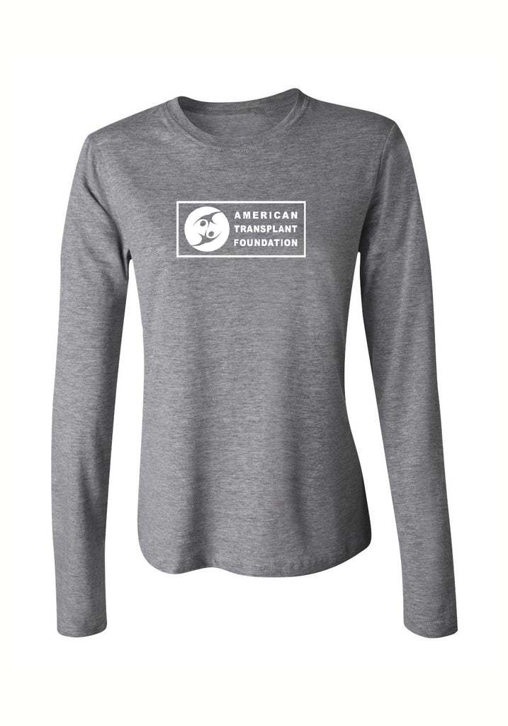 American Transplant Foundation women's long-sleeve t-shirt (gray) - front