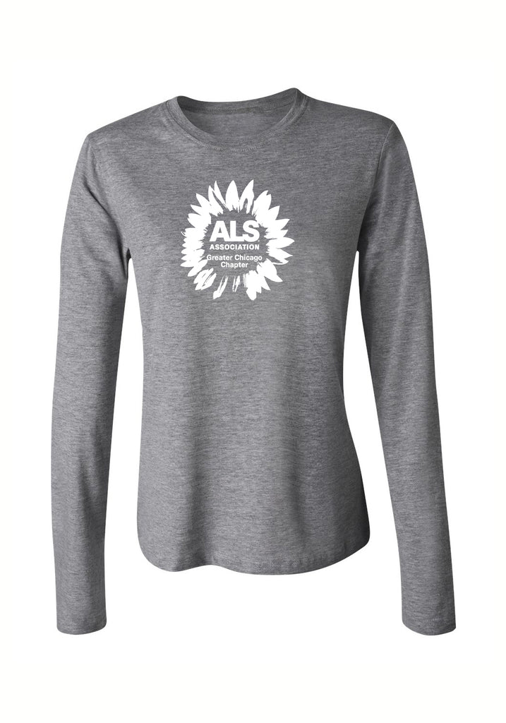 ALS Association Greater Chicago Chapter women's long-sleeve t-shirt (gray) - front