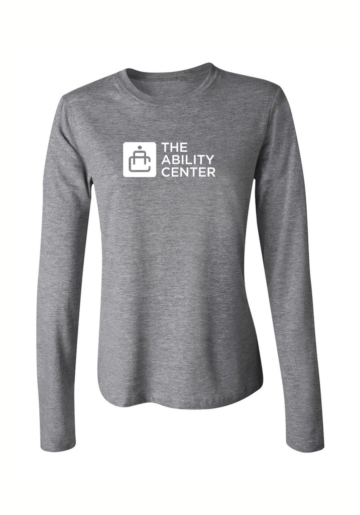 The Ability Center women's long-sleeve t-shirt (gray) - front