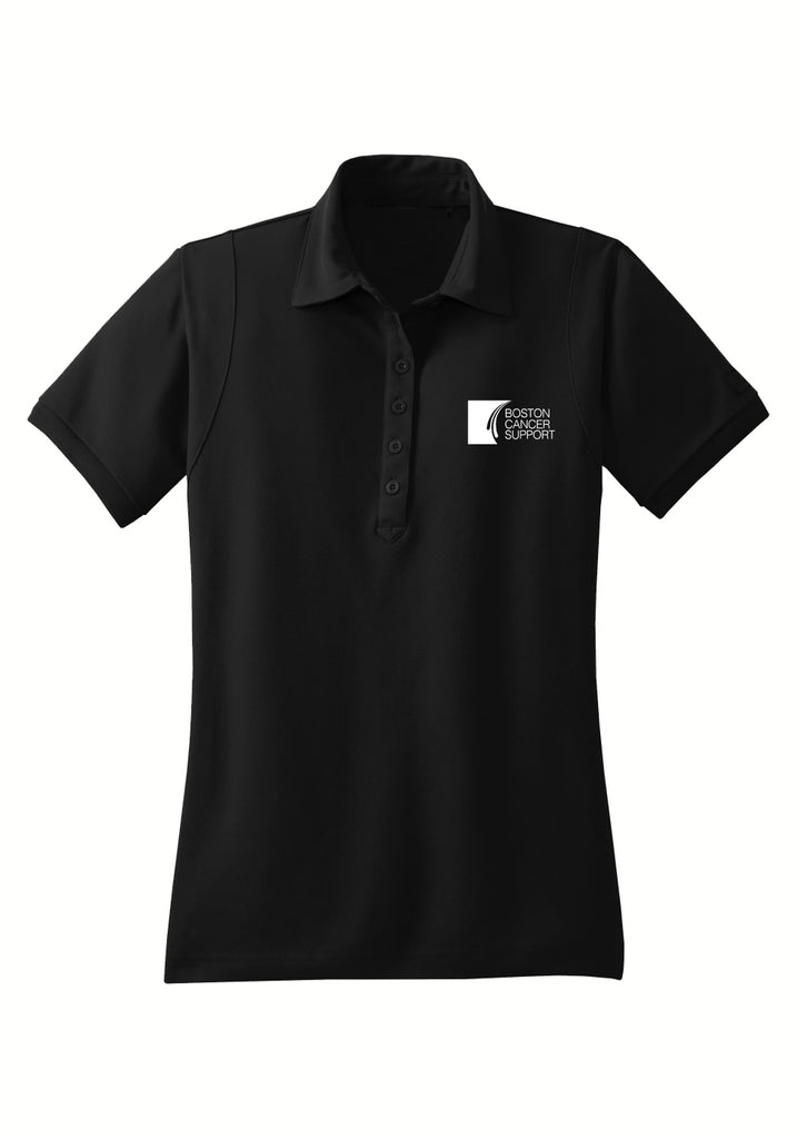 Boston Cancer Support women's polo shirt (black) - front