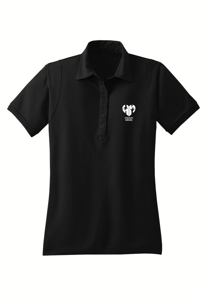 Holiday Heroes women's polo shirt (black) - front