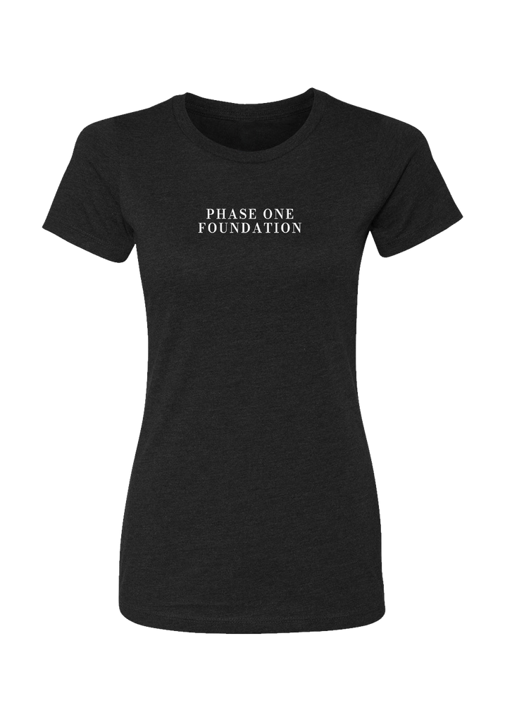 Phase One Foundation women's t-shirt (black) - front