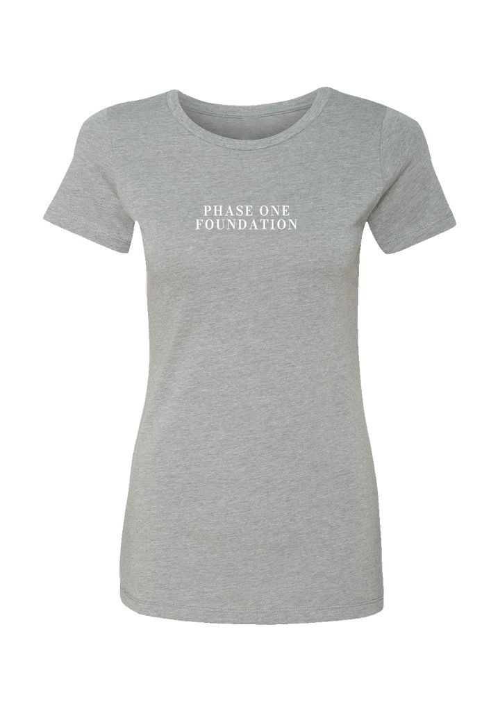 Phase One Foundation women's t-shirt (gray) - front